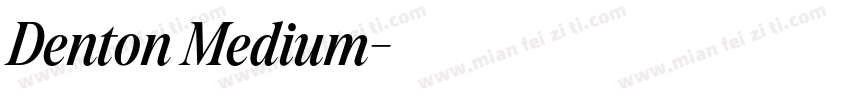 Denton Medium字体转换